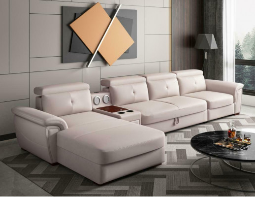 Bank bank hoekbank L-vorm gestoffeerd modern zitten ontspannen luxe meubels woongebied