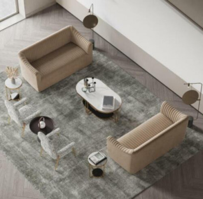Bankstel 2+2 zits woonlandschap banken bank zit design bank lounge meubels