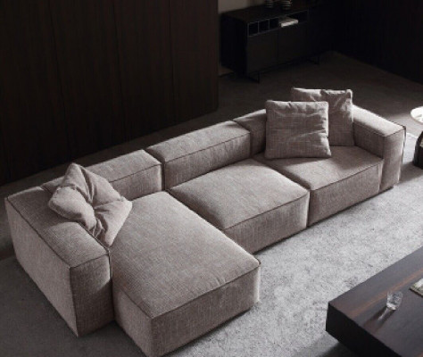 Ontwerp Bekleding Stof Modern Elegant Ontwerp Stoffen Hoekbank L-Vorm