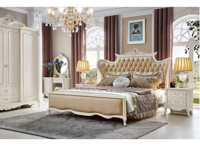 Nachtkastje Kaptafel 6 stuks Slaapkamer Modern Design Luxe Bed Set