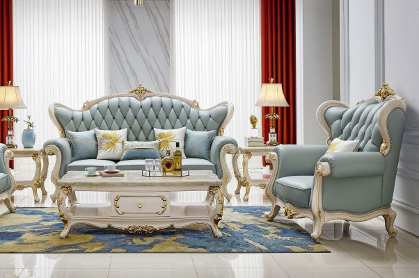 Sofa set 3 1 seater set Design Bank gestoffeerde banken bank luxe Chesterfield