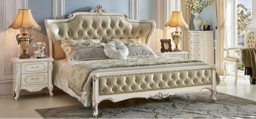 Luxe Koninklijke Bedden Tweepersoonsbed Hotel Chesterfield Leren Bed Massief Hout