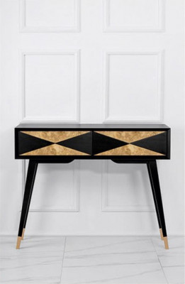 Console tafel Console Dressoir Bijzettafel Hout Modern Luxe Goud Ontwerp