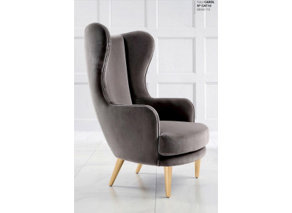 Ohrensessel Fauteuil Fauteuil 1 Zitplaats Zitting Stof Luxe Woonkamer Modern Grijs Nieuw
