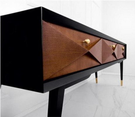 Console tafel tafel console dressoir hout modern luxe bruin design nieuw