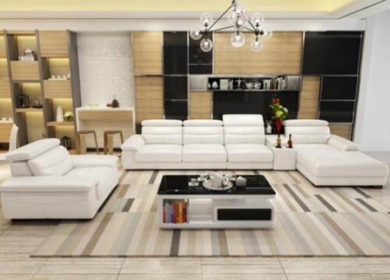 Hoekbank L-vorm kunstleer Hoekbank Gestoffeerde bank Zitontwerp Bankbanken Woonlandschap