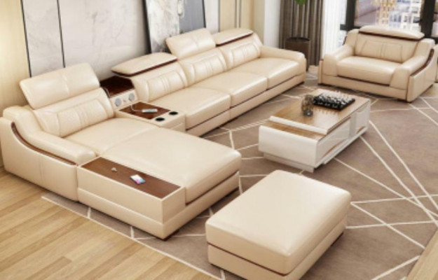 Bankstel Meubels Woonlandschap Luxe Hoekbank Hoekbank L-vormig Bekleding Modern Bankstel