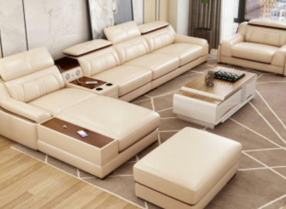 Bankstel Meubels Woonlandschap Luxe Hoekbank Hoekbank L-vormig Bekleding Modern Bankstel