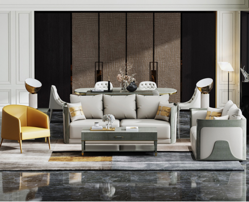 Bank Driezitter Bank Klassiek Nieuw Bekleding Deco 3-Zits Leren Bankstellen