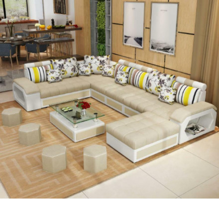 Bank Meubels Woonlandschap Luxe Bankstellen Hoekbank U-vorm Bekleding Modern Relax Bankstellen