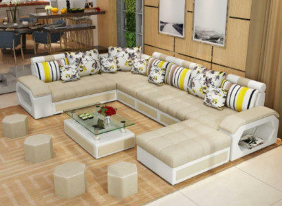 Bank Meubels Woonlandschap Luxe Bankstellen Hoekbank U-vorm Bekleding Modern Relax Bankstellen