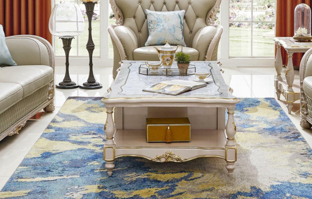 Leren bank Klassieke bankstel Set 2-delig 3+2 zitsbank Massief hout Leer bankstel Klassieke meubelset 2 stuks 3+2 zitsbank Massief hout