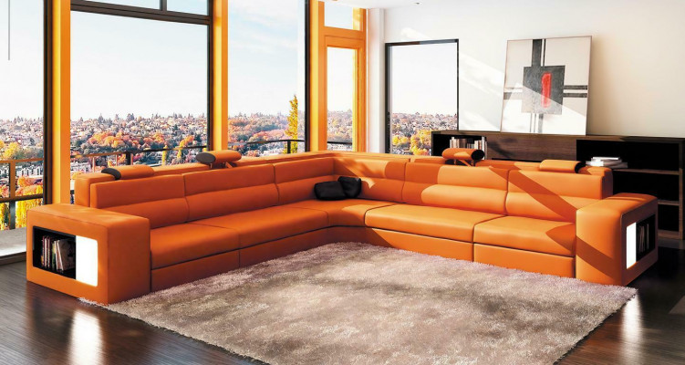 Design XXL Grote Hoekbank met Bekleding Hoekbank Leren Bankstel L-vorm