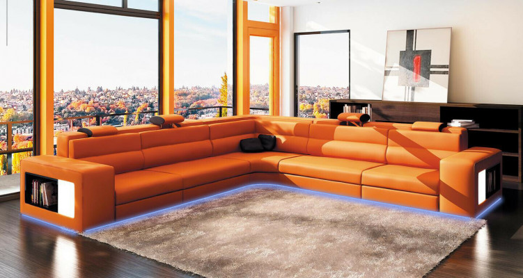 Design XXL Grote Hoekbank met Bekleding Hoekbank Leren Bankstel L-vorm