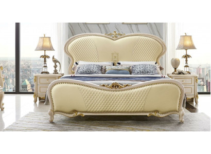 Ontwerper Chesterfield Leren Dubbel Luxe Bed Bedden Slaapkamer Massief Hout