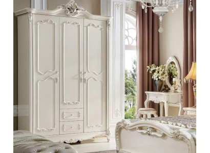 Klassieke stijl massief houten kast Garderobe Kledingkast Barok Nieuw