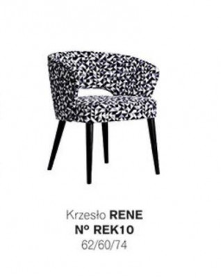 Oorspronkelijke zwarte en witte houten en stoffen stoel voor de woonkamer.