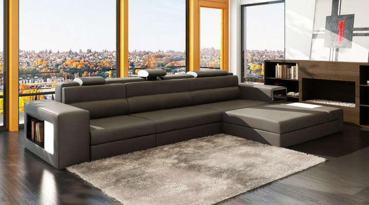Ontwerp XXL Grote Hoekbank Bekleding Hoekbank L Vorm Lederen Bankstellen Set