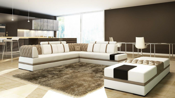 L Vorm xxl Designer Woonlandschap Beklede Hoekbank Hoek Set Bank Bankhoek