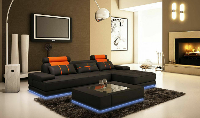 XXL Designer woonlandschap gestoffeerde hoekbank hoek set bank bank  -> XXL Design woonlandschap gestoffeerde hoekbank hoek set bank bank