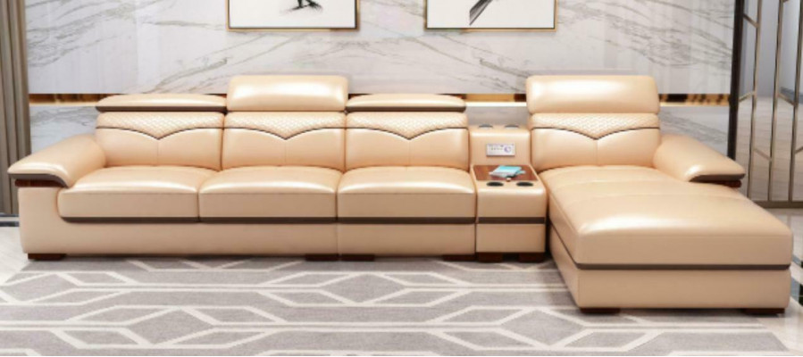 Hoekbank L-vorm Bekleding Modern Relax Zitmeubelen Woonlandschap Luxe Hoekbankstel