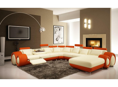 Multifunctionele leren bank bank bank bank Moderne XXL Groot