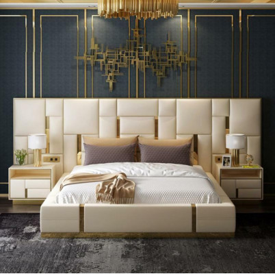 Bedbekleding Ontwerp Luxe Houten Tweepersoons Hotelbedden Slaapkamer