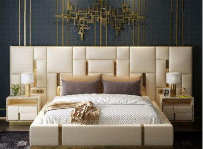 Bedbekleding Ontwerp Luxe Houten Tweepersoons Hotelbedden Slaapkamer