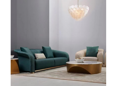 Ontwerp gestoffeerde luxe zitbank bank stof bank 3-zits kunstleer