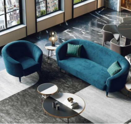 Fluwelen bankstel 3+1-zits woonlandschap zit-ontwerp bank loungebanken meubels