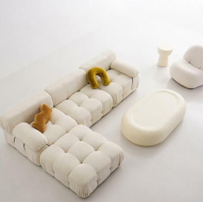 Hoekbank L-vorm woonlandschap Relax zitontwerp bank lounge hoek modern textiel