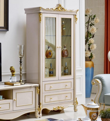 Vitrine Glas Kast Woonkamer Etalage 2-deurs Vitrinekast Barok Direct