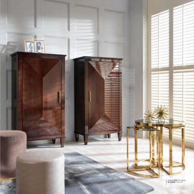 Garnituur woonkamer bank voetenbank kast tv meubel luxe houten bankstellen zithoek set nieuw 7-delig
