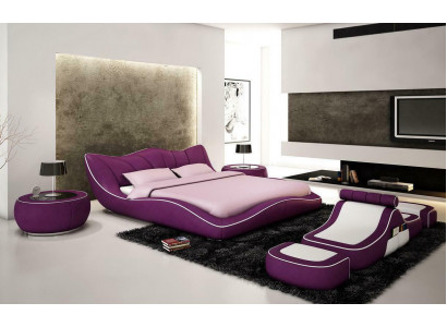 Modern ontwerp bed XXL Decoratieve bedden Luxe stijl Dubbel hotel leder
