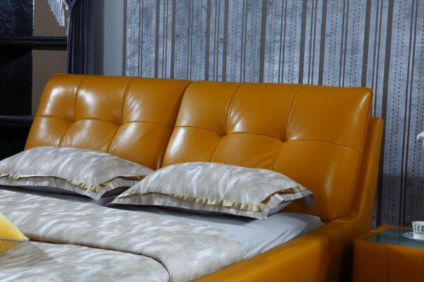 Ontwerper bed slaapkamer tweepersoonsbed bedden leer hotel luxe bekleding