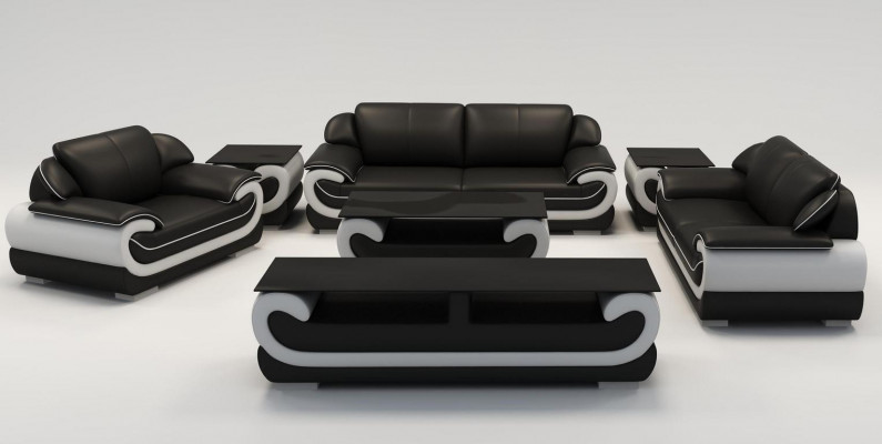 Leren bank bankstel woonlandschap 3+2 zits modern design bankstel 0615