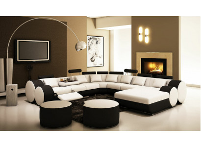 Multifunctionele leren bank zitkussen woonkamer leren decoratieset sofa
