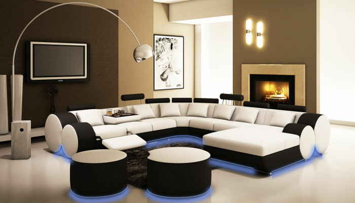 Multifunctionele leren bank zitkussen woonkamer leren decoratieset sofa