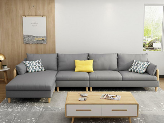 Eck Relax Zit Luxe Meubels Woonlandschap Hoekbank L-vorm Bekleding Textiel Modern