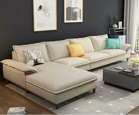 Woonlandschap hoekbank gestoffeerd textiel modern ontspannen zetel luxe meubels bank 329 cm