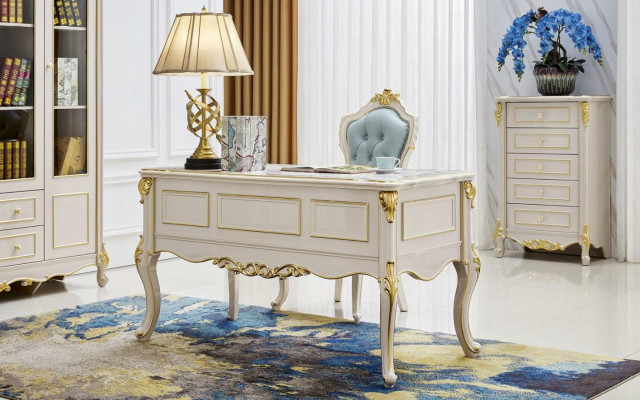 Schrijftafel Tafel Barok Tafels Chef Kantoor Inrichting Werkkamer Meubels Nieuw