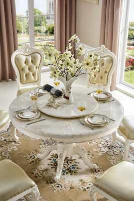 Luxe eettafel ontwerp Eetkamer Ronde woonkamertafel Houten tafels Rond 130cm