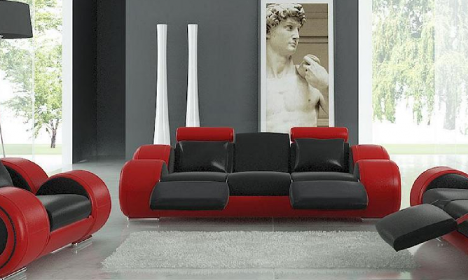 Ledersofa Bank Woonkamerbank 3-zits Design Moderne Bank 3-zits Berlijn