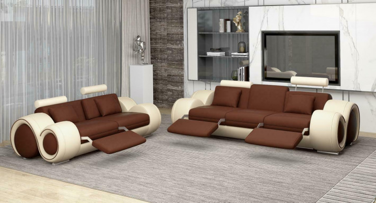 Ledersofa Bank Woonkamerbank 3-zits Design Moderne Bank 3-zits Berlijn