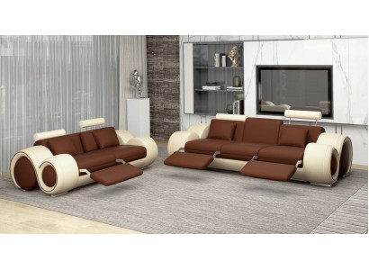 Sofaset Design Bankstel 3+2 Set Gestoffeerde Bank Lederen Woonkamersets
