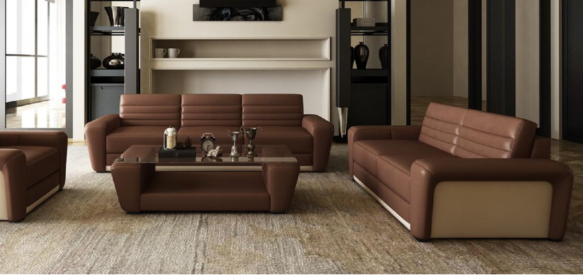 Leren bank bank woonlandschap 3+2 zits ontwerp modern bankstel woonkamer