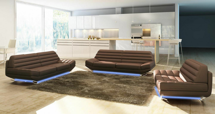 Bankstel Designbank 3+2 Set Beklede Bank Leren Woonkamersets