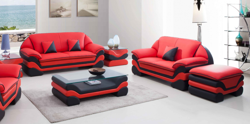 Leren bank Bank Woonlandschap 3+2 zitter Design bank Klassiek meubilair