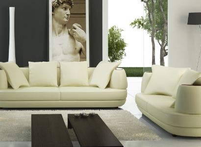 Bankstel Design Bank 3+2 Set Beklede Leren Bank Woonkamer Garnituren