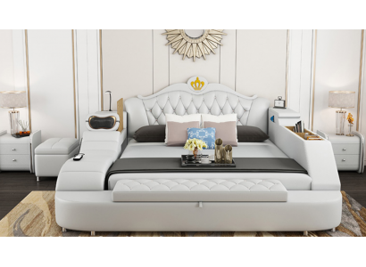 Luxe leren bedden 180x200 multifunctionele slaapkamer ligbedden nieuw